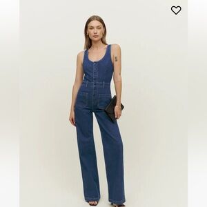 Reformation Blue Denim Dita Jumpsuit